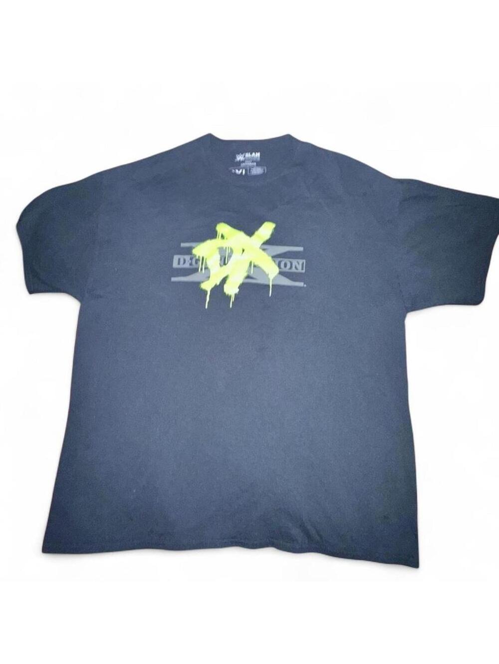 WWE DX graphic tee 2XL slam crate spray paint logo oversized black